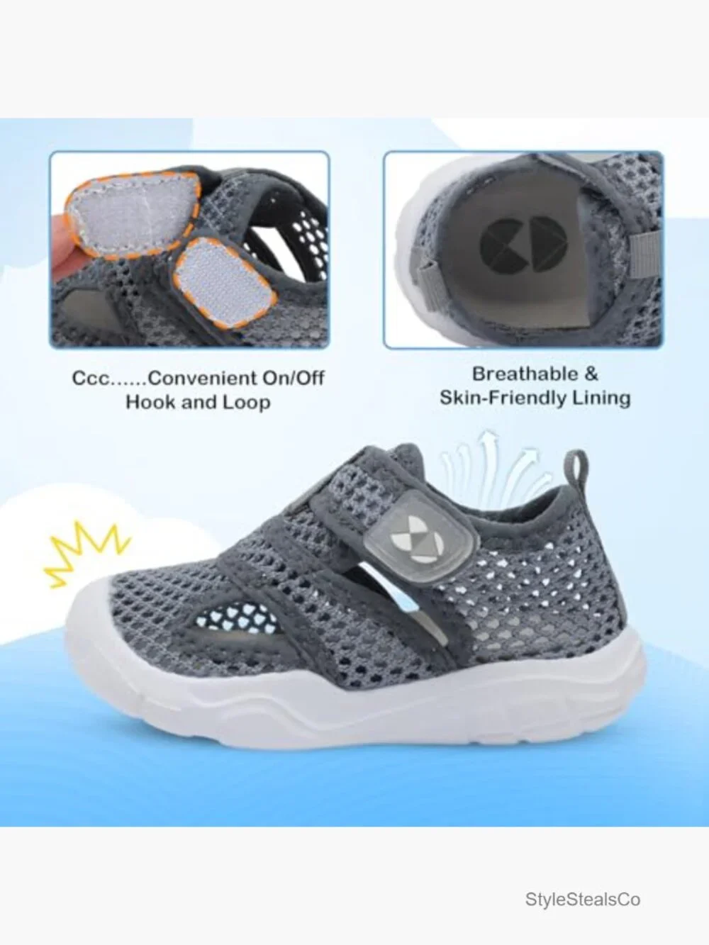 Toddler Water Shoes Quick-Dry Barefoot Sandals for Beach Pool